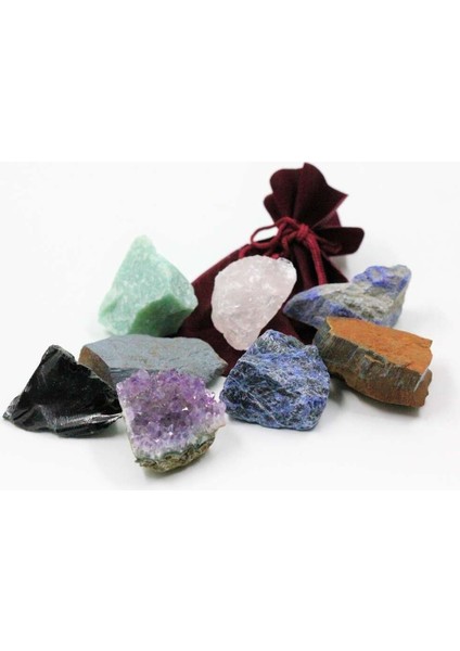 Tekno Trust Doğal Taş Işlenmemiş Doğal Taş Ham Kütle 8'li Set 35/50 gr