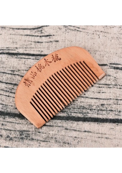 8.5cm Anti-Statik Kafa Masajı Klasik Tarak Saç Şekillendirici Saç Bakımı Aracı Doğal Şeftali Ahşap El Işi Ince Diş Tarak 1 Pc (Yurt Dışından)
