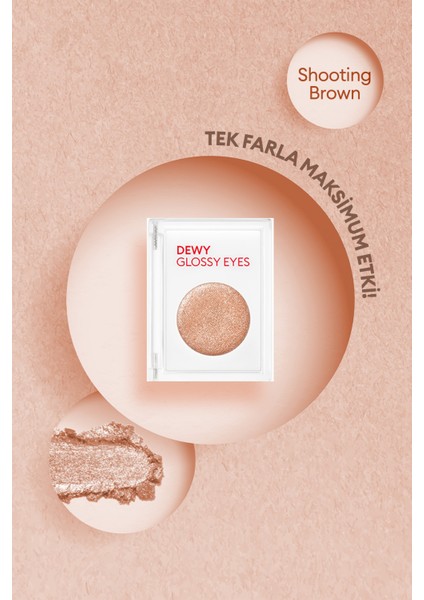 Parlak ve Işıltılı Görünüm Sunan Göz Farı M Dewy Glossy Eyes (Shooting Brown)