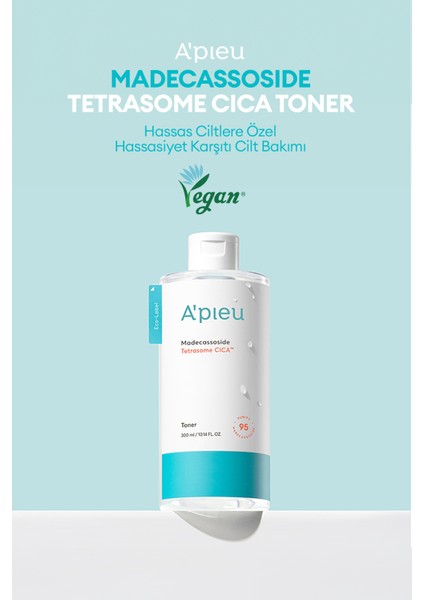 Hassas ve Yıpranmış Ciltler Için Cica Içerikli Tonik A'pıeu Madecassoside Tetrasome Cica Toner