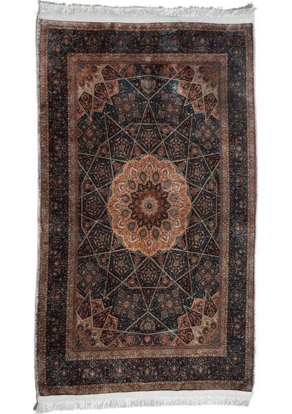 Linada Carpet Pamuk Taban Klasik Desenli Dijital Baskılı Bambu Seccade - LBS105