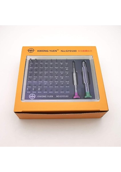 GY0180 Kwong Yuen 56 Parça Paslanmaz Çelik Saatçi Için Özel Tornavida Seti fırsatları