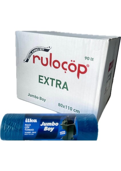 Ilka Extra Jumbo Boy Rulo Çöp Torbası 80x110 Gr 20 Adet