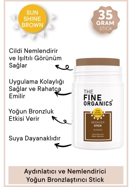 Aydınlatıcı ve Nemlendirici Yoğun Bronzlaştırıcı Stick, 35GR