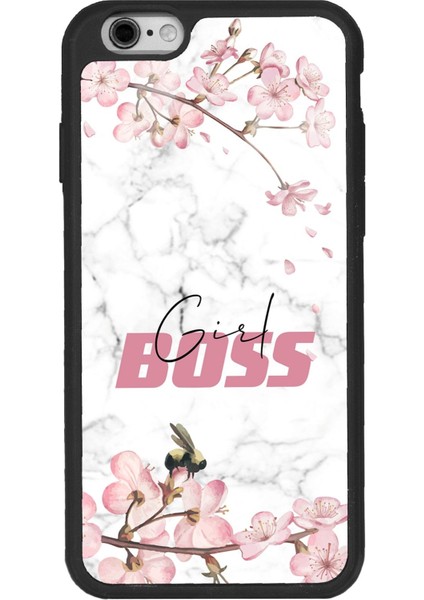 iPhone 6 6s Sakura Girl Boss Tasarımlı Glossy Telefon Kılıfı