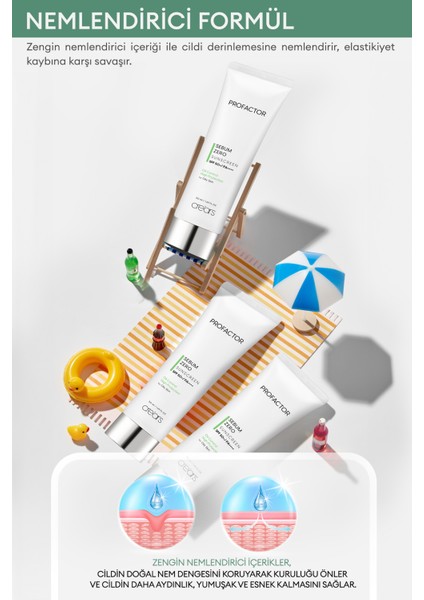 Mat Bitiş Sunan Suya Dayanıklı Güneş Kremi Cre'ars Profactor Sebum Zero Sunscreen SPF50+/PA++++