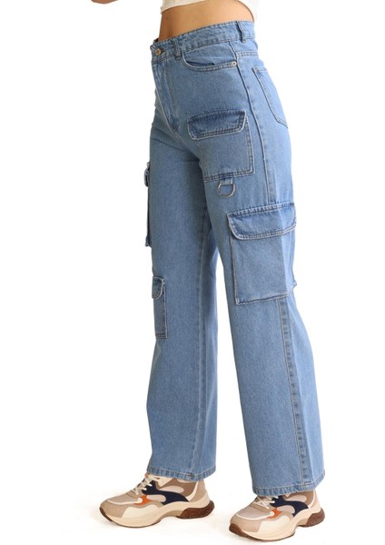 13100 Kargo Cep Detay Jean Mavi modelleri