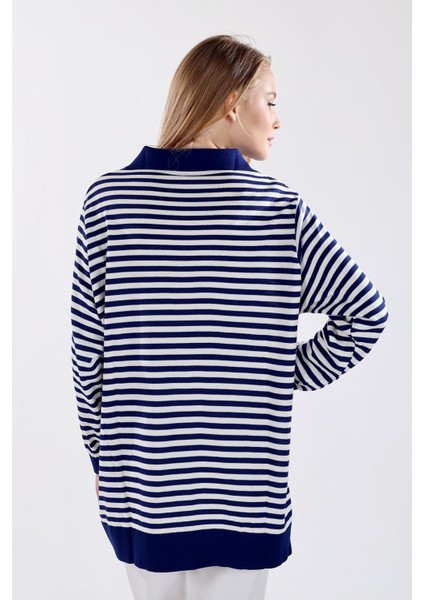 5345 Çizgi Polo Yaka Kazak Laci indirimleri