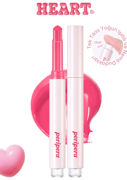 Yoğun Nemlendirici, Parlak Bitişli Balm PERIPERA Heart Jam Glow Lip (5 Berry Coke)