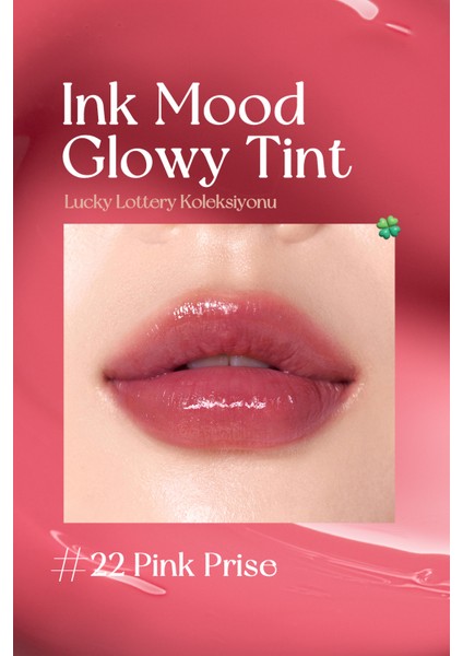 Kalıcı, Pigmentli, Parlak Bitişli Tint PERIPERA Ink Mood Glowy Tint 22 Pink Prize (Lucky Lottery)