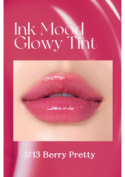 Kalıcı, Pigmentli, Parlak Bitişli Tint PERIPERA Ink Mood Glowy Tint 13 Berry Pretty (Peritage)