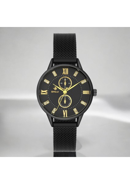 Bayan Siyah Hasır Kol Saati PS3719 modelleri