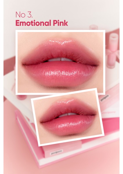 Doğal Tonlarda, Uzun Süre Kalıcı, Işıltılı Tint PERIPERA Water Bare Tint (03 Emotional Pink)