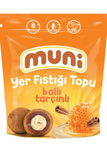 Ballı Tarçınlı Yer Fıstığı Topu, 80 gr x 6 Adet