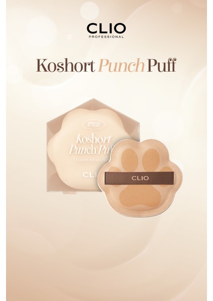 CLIO Kavisli Şekliyle Kolay Uygulama Sunan Makyaj Pufu  Koshort Punch Puff (Koshort in Seoul)