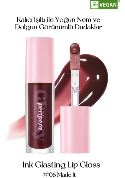 Dudaklara Dolgun ve Işıltılı Görünüm Sunan Gloss PERIPERA Ink Glasting Lip Gloss (6 Made it)