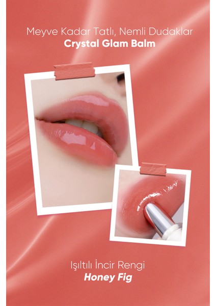 Yoğun Pigmentli ve Işıltılı Dudak Balmı CLIO Crystal Glam Balm (06 Honey Fig)