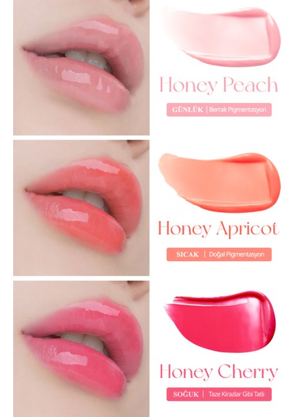 Yoğun Pigmentli ve Işıltılı Dudak Balmı CLIO Crystal Glam Balm (03 Honey Cherry)