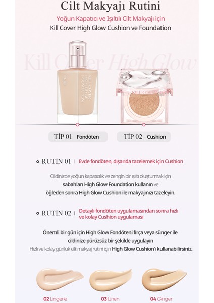 Kalıcı Kapatıcılık ve Yoğun Işıltı Sunan Fondöten Clio Kill Cover High-Glow Foundation (2 Lingerie)