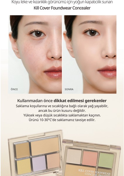 Kremsi Dokuya Sahip Concealer Paleti CLIO Kill Cover Founwear Conceal Palette (Delight)