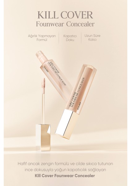 CLIO Yoğun Kapatıcılık Sağlayan Concealer - Kill Cover Founwear Concealer 5 Sand