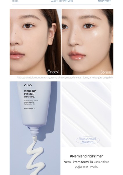 Uzun Süre Nemlendirme Sağlayan Makyaj Bazı Clio Wake Up Primer Moisture