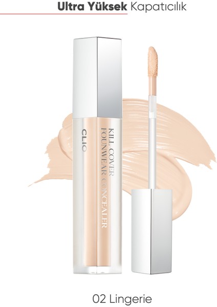 CLIO Yoğun Kapatıcılık Sağlayan Concealer - Kill Cover Founwear Concealer 2 Lingerie