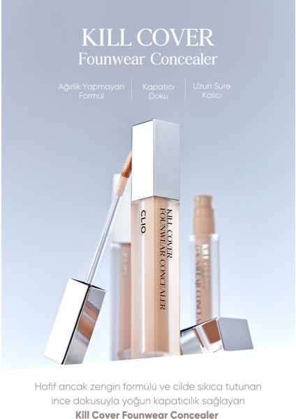 CLIO Yoğun Kapatıcılık Sağlayan Concealer - Kill Cover Founwear Concealer 2 Lingerie