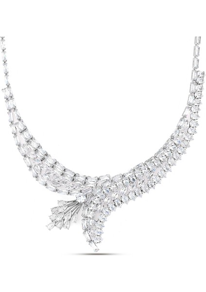 Gümüş Kaplama Taşlı Tasarım Takı Seti PS3609 indirimleri