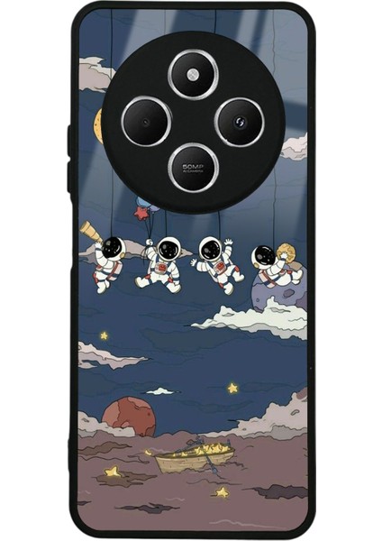 Xiaomi Redmi 14C Salıncaklı Astronot Tasarımlı Glossy Telefon Kılıfı