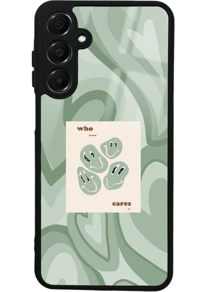 Samsung A16 Who Cares Green Tasarımlı Glossy Telefon Kılıfı