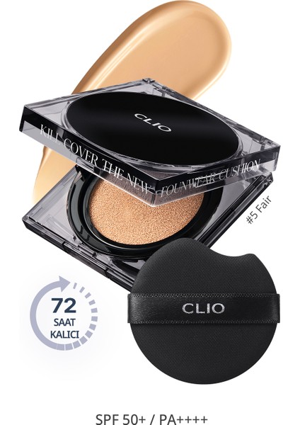 Kalıcı, Kapatıcı Cushion CLIO Kill Cover The New Founwear Cushion + Refill (5 Sand) SPF50+PA+++