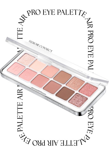 Hafif Dokulu Yoğun Renklere Sahip Göz Farı Paleti CLIO Pro Eye Palette Air (02 Rose Connect)