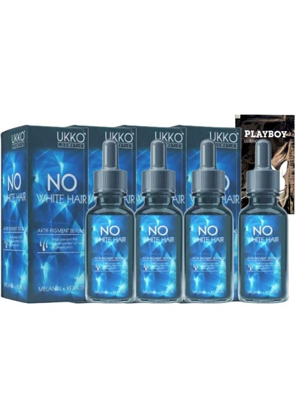 4lü Birden 50 Ml Aktif Pigment Melanin Kratin Saç Serumu 22-2:0360 No White Hair + Yanında Jel