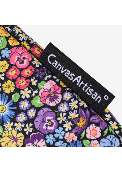 Canvasartısan H77-01 Çiçek Desenli Su Geçirmez Laptop Çantası Koruyucu Kılıf-14-Inç (Yurt Dışından)