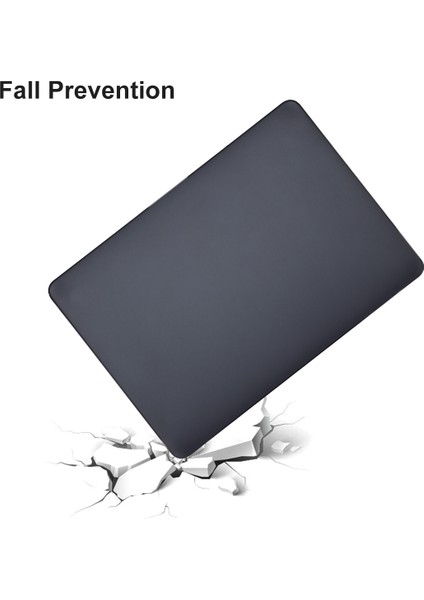 Macbook Air 15 INÇ(2023)M2 A2941/(2024)A3114 M3 Anti-Drop Dizüstü Bilgisayar Ince Kılıf-Siyah Için Darbeye Dayanıklı Mat Kılıf (Yurt Dışından)