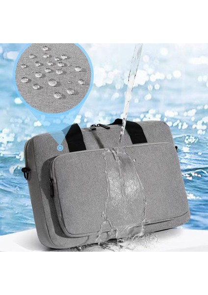 14 Inç Dizüstü Bilgisayar Çantası Oxford Kumaş + Polyester Depolama Kılıfı Dizüstü Bilgisayar Omuz Çantası-Koyu Gri (Yurt Dışından) modelleri