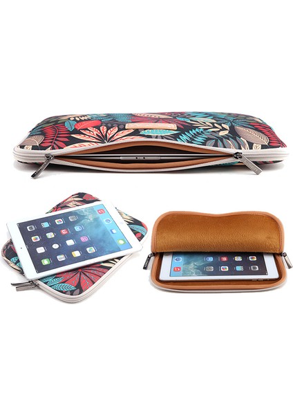 Lısen Renkli Yapraklar Dizüstü Bilgisayar Kılıfı MacBook 12 Inç/11 Inç Vb. Için, Boyut: 31 x 21,5 x 1,5 Cm-Siyah (Yurt Dışından)