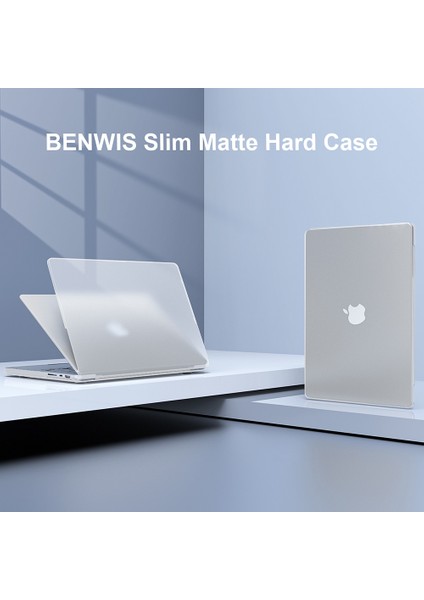 Benwıs Mp-Smc MacBook Air 13 INÇ(2022)A2681 Kılıf Dizüstü Bilgisayar Koruyucu Çizilmez Kapak-Şeffaf Beyaz (Yurt Dışından)