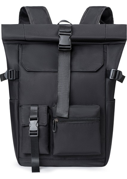 Moda Seyahat Çantası Rahat Erkek Sırt Çantası Renk Eşleşen Öğrenci Okul Çantası (Yurt Dışından)