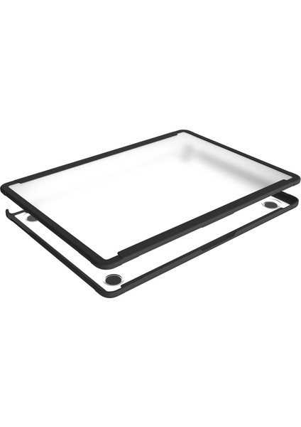 Benwıs Mp-Ssc Macbook Air 13 Inç (2018-2019)A1932/(2020)A2179, A2337 Kılıf Pc + Tpu Dizüstü Bilgisayar Darbeye Dayanıklı Kapak-Siyah (Yurt Dışından)