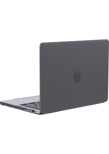 Lentıon MacBook Pro 14 Inç (2021) Mat Kaplama Pc Laptop Kılıfı Ön ve Arka Koruyucu Dizüstü Kapak-Şeffaf Siyah (Yurt Dışından)