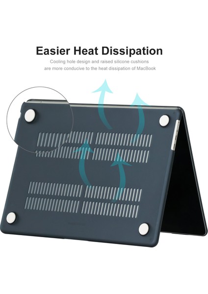 Macbook Air 15 INÇ(2023)M2 A2941/(2024)A3114 M3 Anti-Drop Dizüstü Bilgisayar Ince Kılıf-Gri Için Darbeye Dayanıklı Mat Kılıf (Yurt Dışından)