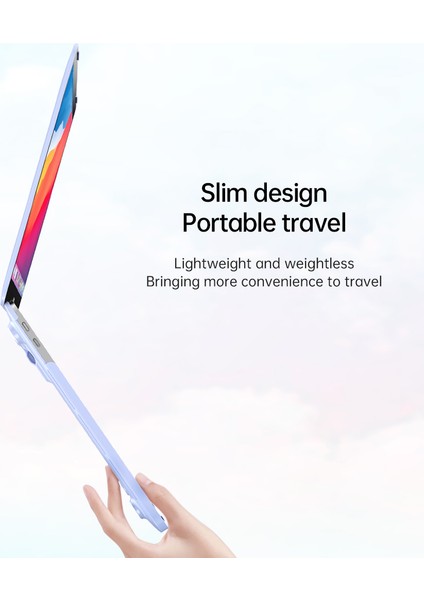 MacBook Air 13 INÇ(2013-2017)A1466/(2010-2012)A1369 Laptop Çantası Isı Dağılımı Kickstand Pc Kapağı-Mavi (Yurt Dışından)