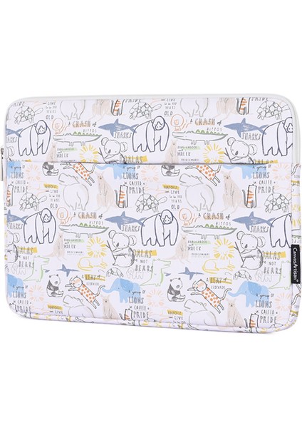 Canvasartısan G50-11 15 Inç Dizüstü Bilgisayar Koruyucu Kılıf Karikatür Hayvan Baskılı Pu Deri Dizüstü Taşıma Çantası Küçük Kese ile (Yurt Dışından) modelleri