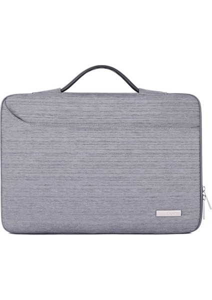 Canvasartısan K28-23 13 Inç Dizüstü Bilgisayar Kolu Yan Fermuar Kapatma Dizüstü Saplı Çanta Çanta U-Şekilli Dış Cep-Gri (Yurt Dışından)