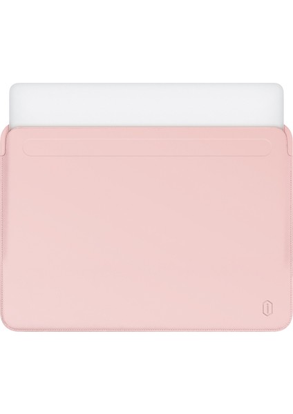 Wıwu Skinpro 2nd Nesil Ultra-Ince Pu Deri Dizüstü Bilgisayar Için Kol Çantası MacBook Pro 13.3 Inç 2016/2017/2018/2019/2020/M1-PEMBE (Yurt Dışından)