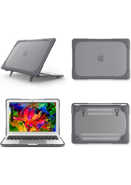 MacBook Pro 13 Inç Için Iki Parçalı Plastik + Tpu Koruyucu Dizüstü Bilgisayar Kılıfı Dokunmatik Çubuklu/dokunmatik Çubuksuz (2020-2016)A1706 A1989 A2159 A1708-GRI (Yurt Dışından)