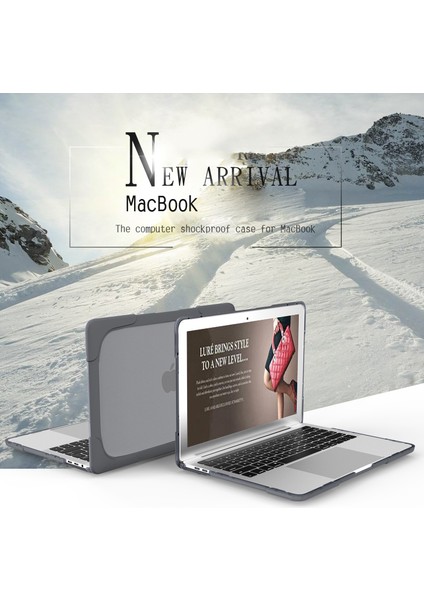 MacBook Pro 13 Inç Için Iki Parçalı Plastik + Tpu Koruyucu Dizüstü Bilgisayar Kılıfı Dokunmatik Çubuklu/dokunmatik Çubuksuz (2020-2016)A1706 A1989 A2159 A1708-GRI (Yurt Dışından)