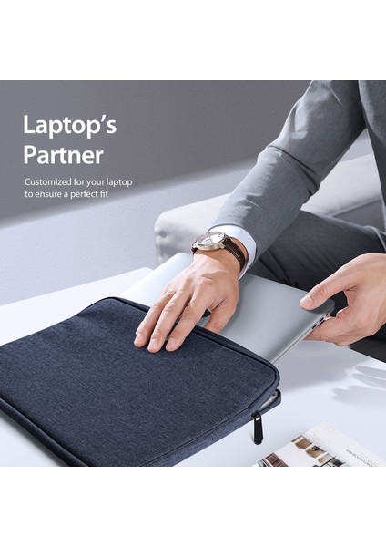 Dux Ducıs Lbda Serisi 15.5-16 Inç Laptop Çantası Su Geçirmez Notebook Kılıfı-Lacivert (Yurt Dışından)